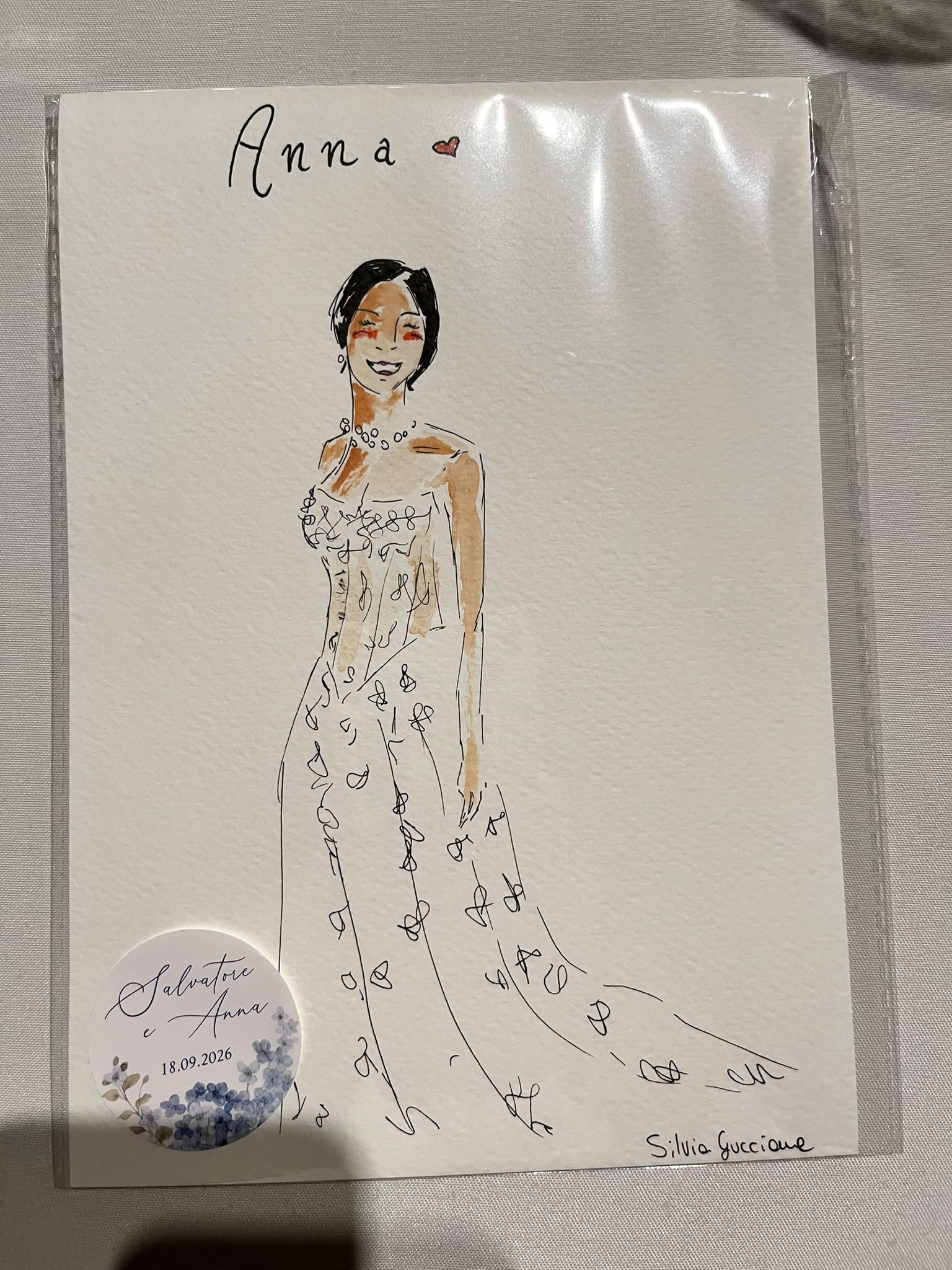 Ritratto personalizzato della sposa